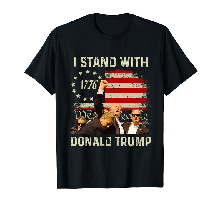 I Stand With Trump Funny Trump 2024 T-Shirt