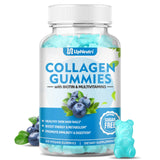 UPNEUTRI Sugar Free Collagen Peptides Gummies for Women Men, 1500mg Collagen Types I,II,III,V,X, Plus 5000mcg Biotin & Multi vitamins for Healthy Skin Hair Nails, Immune Digestion Bone Support