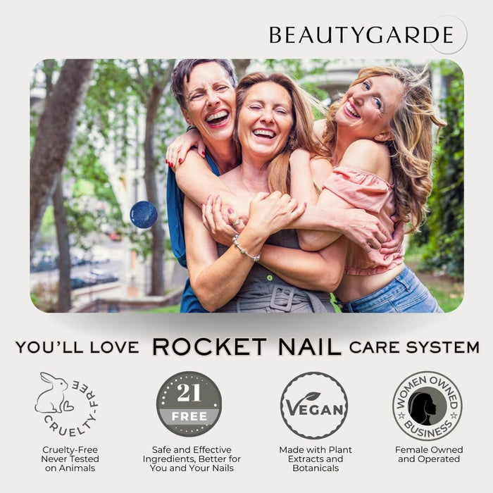 BeautyGARDE: Rocket Nail Fuel Duo-Two Nail Repair, Strengthening and Growth Treatment, Nonie Creme