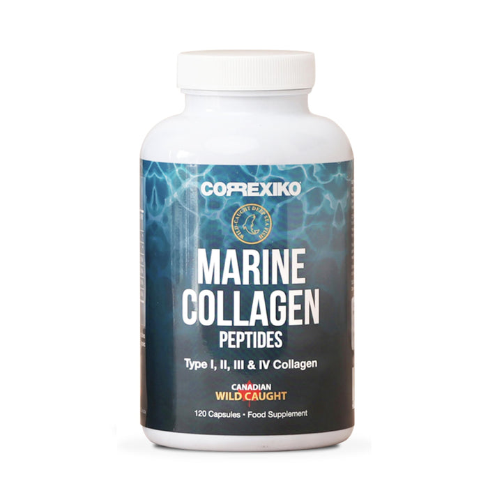 CORREXIKO Marine Collagen Supplement Pills - 1800mg Hydrolyzed Collagen Peptides per Serving with Added Hyaluronic Acid, Vitamin C & Minerals - for Hair, Skin & Nails - 720 Capsules 6 Month Supply