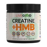LIVEGOOD™ Creatine Plus HMB Supplement, 3g HMB for Muscle Strength & Recovery, 8.5oz.