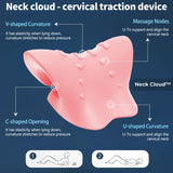 Neck Cloud™- Cervical Traction Device, for Hump, Cervical Neck Traction Device, Neck and Shoulder Relaxer,Neck Stretcher Cervical Traction for Tmj Pain Relief (Pink)