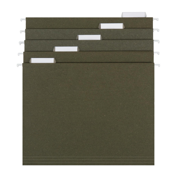 Island Hanging File Folder 1/5 Cut, Letter Size, Standard Green, 25 Count (372 1/5)