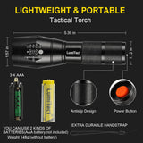 G700 Led Torch Rechargeable Super Bright Led Flashlight 2000 Lumen Handheld Torches for Camping Hiking Emergency