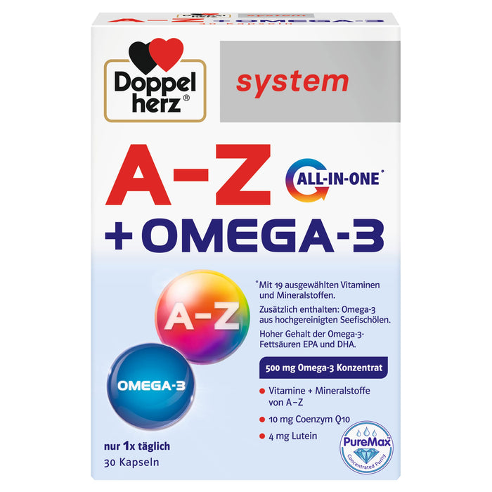 Doppelherz A-Z Multivitamin with Omega-3 - 30 Capsules