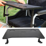 Wheelchair Tray Table with Cup Holder, Removable Non Slip Wheelchair Lap Tray, Lightweight Portable Wheelchair Dinner Table for Eating Reading Working Resting