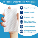 110 PCS Upgrade Convex Point Magic Sponge Eraser Sheets,Disposable Portable Magic Cleaning Eraser Thin Wipes for Kitchenware Bathroom Shoe Sink Car Interiors Hard-to-Reach Places