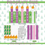 Buryeah 24 Set Christmas Advent Wreath Craft Kits for Kids Stand Up Advent Wreath Craft Kits with Christ Joy Peace Love Hope Candle Stickers Holly Leaves Berry Stickers for Christmas Advent Activities