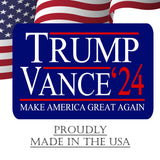 Trump JD Vance 2024 Yard Sign With H Stake Double Sided For President Donald Trump Republican Conservative Blue