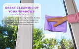 Korwex Window Cleaning Cloth, Glass Cleaning Cloth, Streaks Schatches Free. (Purple 2 Pack)