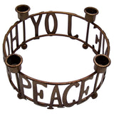 Hope, Peace, Joy, and Love Tabletop Advent Wreath Candle Holder, Traditional Christmas 2024 Decorations, 8 Inches Diameter, Candles Not Included