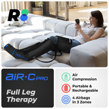 REATHLETE Leg Massager | Rechargeable & Portable Sequential Compression Device with Digital Controller & Bag | New Sleeve Design Machine for Legs | Thigh, Calf & Feet Massager