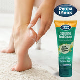 Dermatonics Soothing Foot Cream - 10% Urea with Manuka Honey, Exfoliating and Softening Balm, Moisturizer for Dry, Cracked Heels, and Rough Skin, Rehydrating for Feet, Elbows & Hands - 2.46 oz Tube