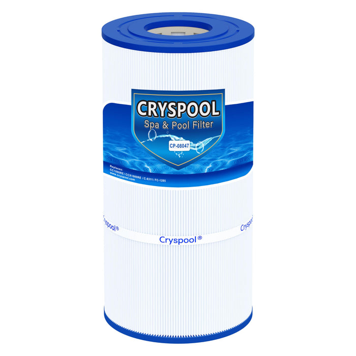 Cryspool® 08047 Filter Compatible with CCX1000RE (CC 1000E), XStream CC1000RE, PXST100, C-8311, FC-1285, 100 Sq. Ft Pool Filter Cartridge, L×OD: 17-3/8"× 8-15/16”, 1 Pack