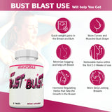 MINANATURALS Bust Blast Loaded Increase Breast Size Fast. Female Breast Enhancement - Bigger Boobs and Butt Pills. 60 Tablets