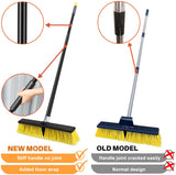 KeFanta 18 Inches Push Broom Outdoor- Heavy Duty Broom with 63" Long Handle for Deck Driveway Garage Yard Patio Warehouse Concrete Floor Cleaning