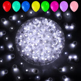 Aogist 100pcs Balloon Lights,Long Standby Time Waterproof Twinkle Mini Light,Battery Powered,Round LED Ball Lamp for Balloon Paper Lantern Party Wedding Christmas Halloween Decorative,White-Flash