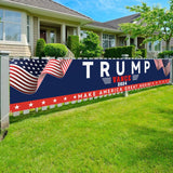 YINBTTER Trump Vance Win 2024 President Campaign Large Banner Sign Flag with Brass Grommets, Trump Make America Great Again Outdoor Sign House Banner Yard Lawn Decoration 118X18''