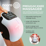 nooro Portable Knee Massager with Heat, Red Light, & Massage Therapy, Relax Tight Muscles and Helps Minor Joint Stiffness and Discomfort, Hands-Free Design