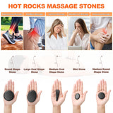 Primachen Hot Stones Massage Warmer Kit, 21 Pcs Hot Stones Massage Set, Hot Rocks Basalt Massage Stones for Home Spa Warming Therapy Relaxing