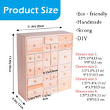 Gkesgm Wooden DIY Countdown to Advent Calendar with 24 Drawers,Craft Storage Desktop Organizer,Apothecary Cabinet or Unfinished Wood Kids Craft Idea,14in x 12in x 4.3in