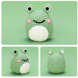 Crochet Kit for Beginners: Frog Crochet Kit for Adults, Learn to Crochet, Include Easy to Use Yarn, Step-by-Step Video, Patterns, Cute Animal Design, Thanksgiving Christmas Birthday Gift