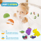 leoce 26+2 PCS Bath Bombs for Kids with 26 Dinosaur Suction Toys Inside, Organic Kids Bath Bombs Gift Sets with 2 Squeeze Dinosaur Toys for Boys & Girls on Birthday, Easter, Christmas, Lavender