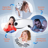 MDIBZCA MDIBZCA Eye Massager with Heat, Eye Massager for Migraines, Electric Eye Massager with 8 Modes, Foldable Eye Massager to Relieve Eye Fatigue