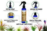 Air Plant Fertilizing Spray by Southside Plants - Fertilizer Mist for Houseplants, Weekly Plant Food - Gentle Mist Formula for Miracle Feed & Grow - 8 oz