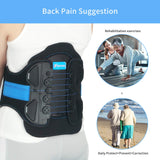 LSO Back Brace with Maximum Decompression Plate&Adjustable Arch Back SupportDual Pulley System Lumbar Support Belt for Herniated Disc Pain ReliefSpine StenosisSciaticaScoliosis(L XL fit belly 35 47 )