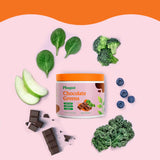 Phagan Greens Superfood Powder Kids Drinks - Yummy Chocolate Green Superfood Powder for Kids - Sugar-Free Chocolate Mix Greens Supplements - Daily Greens with Spirulina & Chlorella - 60 Servings