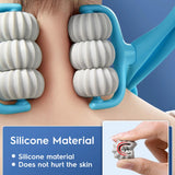 SUNHEAL Neck Massager Roller for Targeted Neck Pain Relief - Handheld Massager with 6 Balls for Deep Tissue Massage in Neck, Back, and Shoulders