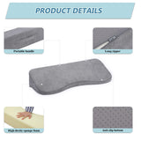 TANYOO Long Wedge Pillow for After Surgery Curved Shaped Turning Wedge Pillow for Side Sleeping Bedridden Patient Products to Prevent Bed Sore and Improve Healing Process No-Slip Bottom Height 5 inch