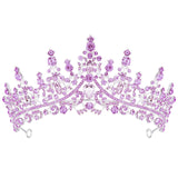 TOBATOBA Tiaras for Women, Purple Crystal Tiara Crowns for Women, Wedding Tiara for Bride Queen Crown, Royal Princess Quinceanera Headpieces for Birthday Prom Pageant Halloween Cosplay Accessories