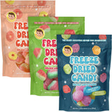 Josh Bosh Freeze-Dried Candy, Variety Pack – Puffs, Peach Rings, & Watermelon, Crunchy & Airy Gummy Candies, 3.5 Oz (Pack of 3)