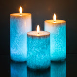 ANGELLOONG Flickering Flameless Candles, Realistic LED Candles with Remote and Timer, Set of 3 Battery Operated Candles for Room Fall Decor Wedding Christmas Decorations