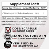Nootropics Depot 4'-DMA-7,8-DHF Nutritional Supplement Capsules | 10mg | 30 Count | 4'-DMA-7,8-Dihydroxyflavone