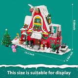 LED Christmas House Building Blocks Set, Advent Calendar, Gingerbread House Toy - Compatible with Lego, 1301 Pieces