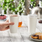 Comfy Package [16 oz. - 100 Count Disposable White Paper Cups, Hot Coffee Cups - Eco-Friendly Hot Cups