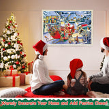 Advent Calendar 2024 Christmas Jigsaw Puzzles for Kids and Adults, 1008 Pieces Puzzle 24 Days Christmas Countdown Calendar, Fun Family Game Christmas Gifts Christmas Home Decor (Santa Claus)