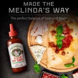 Melinda’s Pizza Hot Sauce - Crushed Red Pepper Sauce Made with Fresh Ingredients, Cayenne Peppers, Garlic, Tomatoes - Gourmet Spicy Pizza Sauce - 12oz, 2 Pack