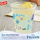 Glad for Kids Disney Frozen 16oz Clear Plastic Cups | Disney Frozen Plastic Cups, Kids Snack Cups | Kid-Friendly Plastic Cups for Everyday Use, 16oz Plastic Cups, 36 Count - 10 Pack