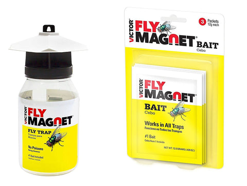 Safer Brand Victor Fly Magnet Replacement Reusable Trap - With 3 Baits