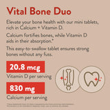 Swisse Mini Calcium with Vitamin D | 830mg Calcium Citrate with Vitamin D3 | Calcium Supplement for Women & Men | Bone Strength Support | Calcio | 300 Mini Tablets | 2-Month Supply