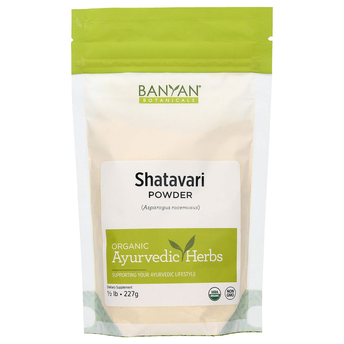 Banyan Botanicals Organic Shatavari Powder – Asparagus racemosus – Ayurvedic Herb for Vata & Pitta, Balanced Female Hormones, Energy, Vitality & More* – 1/2lb. ­– Non-GMO Sustainably Sourced Vegan FFL