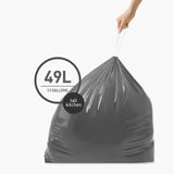 simplehuman 50% Post-Consumer Recycled Odorsorb Tall Kitchen Drawstring Trash Bags, 13 Gal, 80 Count