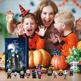 Halloween Advent Calendar Contains 24 Gifts Dolls, 2024 Halloween Thanksgiving Horror Figures Advent Calendar, Christmas Countdown Calendar with Collectible Figures Toys (B)