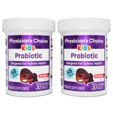 Physician's CHOICE Kids Probiotic- 7 Strains, Organic Prebiotics, Vitamins & Minerals - Clinically Studied L. Rhamnosus GG - Immune & Digestive Support - 30 Count (Pack of 2)