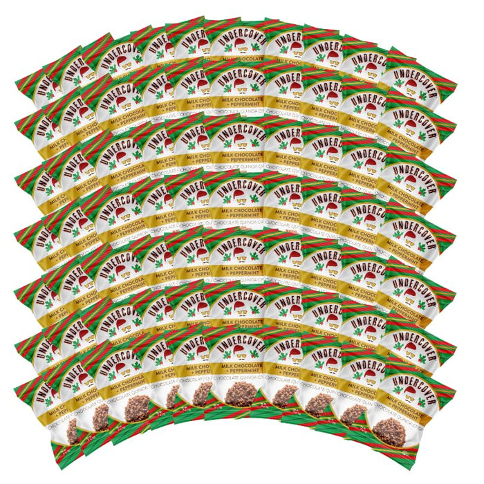 Undercover Chocolate Quinoa Crisps - Milk Chocolate + Peppermint | 70-Count, Individually Wrapped Crisps | Gluten Free, Nut-Free, Allergen Friendly, Kosher