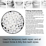 INSTANT SMILE Billy Bob Replacement Thermal Adhesive Fitting Beads for Fake Teeth Package of 2